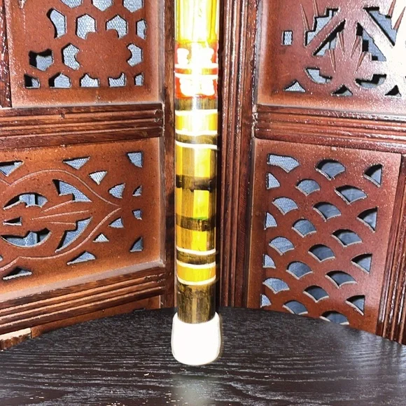 Vintage Hand carved painted Wooden Walking Cane - Picture 4 of 7